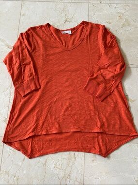 WILT V-Neck 3/4 Length Sleeve Cotton T-Shirt Top